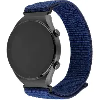 FIXED Bracelet en nylon de 20 mm pour montre intelligente, bleu (20 mm, Acier inoxydable, Nylon), Sangles de montre, Bleu