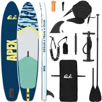 vidaXL Planche de SUP avec siège 2-en-1 APEX 305 x 76 x 15 cm, bleue, pour
