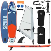 vidaXL Planche de SUP gonflable avec voile SCYLLA 330 x 76 x 15 cm Bleu