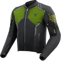 Rebelhorn Veste de moto imperméable Jax en tissu, noir/jaune, 5XL