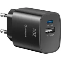 Swissten CHARGEUR SECTEUR RAPIDE GaN 20 W Power Delivery 1x USB-C 1x USB-A