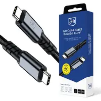 3MK Câble Hyper N-SERIES Thunderbolt 4 USB-C, USB-C 1m 48V/5A 40Go/s 240W 8K60Hz - noir