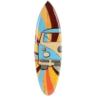 CosyDecor Planche de surf Wood Bus 50 x 14 x 1 cm