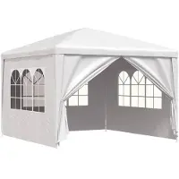 vidaXL Tente de réception 3x3 m blanche