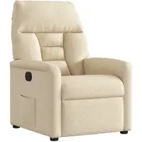 vidaXL Fauteuil relax Tissu Crème