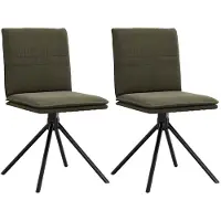 vidaXL Chaise de salle à manger vert armée