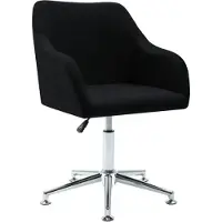 vidaXL Chaise de bureau pivotante Noir Tissu
