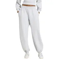 Adidas Soft Lux Loose Pants Femme - Pantalons, Gris - Taille XL (46-48) - Poly Mesh
