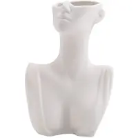 Jojomino TêTe Humaine Visage Vases à Fleurs Portrait Vase DéCoratif Nordique Pot de Fleur Ornement CéRamique Statue Artisanat Maison