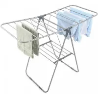 Herzberg HG-04494 : séchoir à linge pliable en acier à deux niveaux