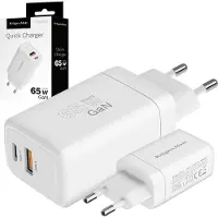 Krüger&Matz KM0857 Chargeur GaN 65 W, USB A, USB C, Power Delivery, Quick Charge