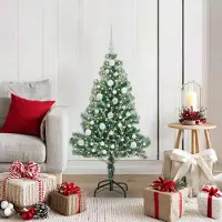 vidaXL Stabli Möbel Sapin de Noël artificiel enneigé avec lumière LED 120 cm - Sapins de Noël artificiels CC3938486 2parcel