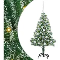 DKD Home Decor Arbre de Noël artificiel floconné de neige avec lumière LED