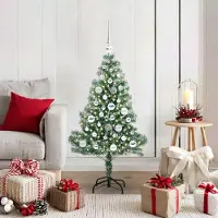 vidaXL 2025 cloris Sapin de Noël artificiel enneigé avec lumière LED 120 cm - Sapins de Noël artificiels Sale9594688 2parcel