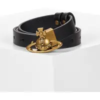 Vivienne Westwood Ceinture SMALL ORB BUCKLE BELT femmes - Noir - EU M / L