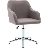 vidaXL Chaise de bureau Tissu taupe pivotant