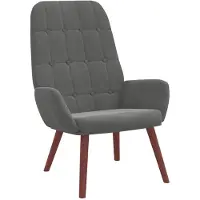 vidaXL Fauteuil relax gris foncé velours