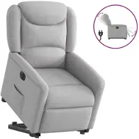 vidaXL Fauteuil relax avec releveur électrique Gris nuage Tissu