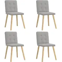 vidaXL Chaises de salle à manger 4 pcs. Tissu gris nuage