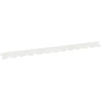 vidaXL Bordure de jardin, 30 pièces, 102 x 4 x 4 cm, acier, blanc