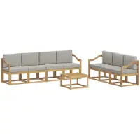 vidaXL Ensemble de canapés d'extérieur , 8 pièces, blanc et gris clair, 59 x 59 x 37 cm