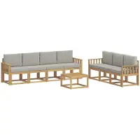 vidaXL Ensemble de canapés d'extérieur , 8 pièces, blanc et gris clair, 59 x 59 x 37 cm