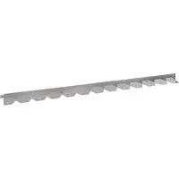 vidaXL Bordure de jardin, 50 pièces, 102 x 4 x 4 cm, acier, argenté