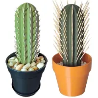 Jojomino Décoration de Plantes Artisanat Décoration de Maison Jardin Imprimé 3D Simulation de Cactus Pot Boîte à Cure-Dents Décoration de Table