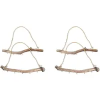 Jojomino 4 PièCes Branches Décoratives en Bois Flotté Naturel Ferme Maison Décoration Murale Organisateurs de Bijoux Suspendus avec 5 Crochets