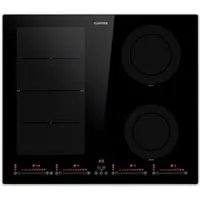 Klarstein Plaque Induction en Céramique de 7200W, Plaque de Cuisson Electrique à Induction, Plaque Induction 4 Feux, Tables de Cuisson, Plaques chauffantes Flex Zone, Rechaud Electrique Cuisine