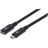 Manhattan USB3.1 Kabel 10Gbit/s C-Stecker auf C-Buchse 0,5m