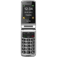 Beafon SL495 - 2G, Silver Line, Großtastenklapphandy, schwarz-silber