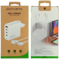 4smarts Ladegerät GaN Flex Pro 100W 3 USB-C+1 USB-A weiß (544100)