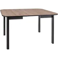 Feldmann-Wohnen Table de salle à manger Dante, table de cuisine. Couleur et dimensions au choix. Extensible. Finition chêne artisan / noir