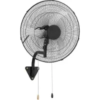 StarTech.com Ventilateur mural industriel - 57 cm. Ventilateur mural oscillant - 65 W. Moteur - 3 vitesses. Angle d'inclinaison réglable. Idéal pour atelier, garage, entrepôt, salle de sport. Couleur : noir