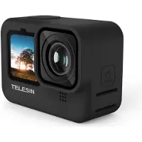 Telesin Housse de protection en silicone pour GoPro 9/10/11/12, noir