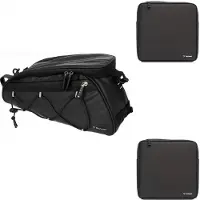 Trizand 25516 Sacoche à vélo étanche 16 l, lot de 3, noir