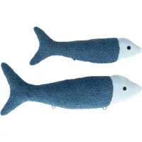 Crochetts Peluche OCÉANO Bleu foncé Poissons 11 x 6 x 46 cm 9 x 5 x 38 cm 2 pièces