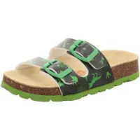Superfit Dino : Chaussons d'intérieur pour garçons, modèle pantoufle, couleur verte, pour un usage quotidien
