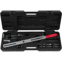 Ks Tools Outil de contrôle du volant bimasse sans disque de degré angulaire et comparateur 15 pièces - 150.2435