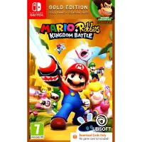 Games Switch Mario + Rabbids Kingdom Battle (gold Edition) Code In Box Doré PAL