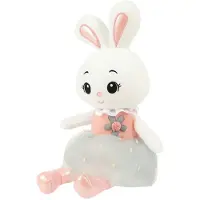 Kruzzel 26761 Lapin en peluche 45 cm, blanc