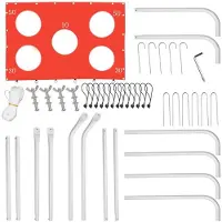 Kik But de football d'entraînement 2-en-1 pour enfants + tapis de tir 215 x 153 x 76 cm