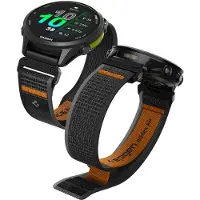 Spigen - Athlex Air - Garmin Fenix 5/6/6 Pro - Active Black Orange (Nylon), Sangles de montre, Orange, Noir
