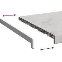 vidaXL Appui de fenêtre aspect marbre 140 x 40 x 4,5 cm PVC
