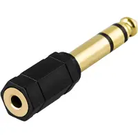 Deltaco 180001 (Adaptateur jack), Adaptateur audio, Noir