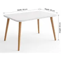 Skye Decor , Table gigogne de haute qualité (3 pièces) - Chêne saphir, 100% mélaminé | 12345