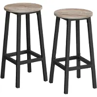 Songmics Tabouret haut industriel, Grège et Noir