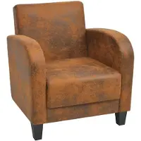 vidaXL Fauteuil Marron Similicuir daim