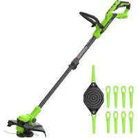 Greenworks Débroussailleuse électrique G24ST3002, 24V, largeur de coupe de 30 cm, moteur sans balais (batterie non incluse)